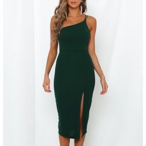 Taking It Back Dress Forest Green